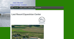 Desktop Screenshot of lastresortequestriancenter.com